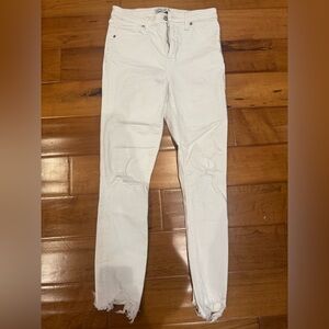 Abercrombie & Fitch White High-Rise Jeans